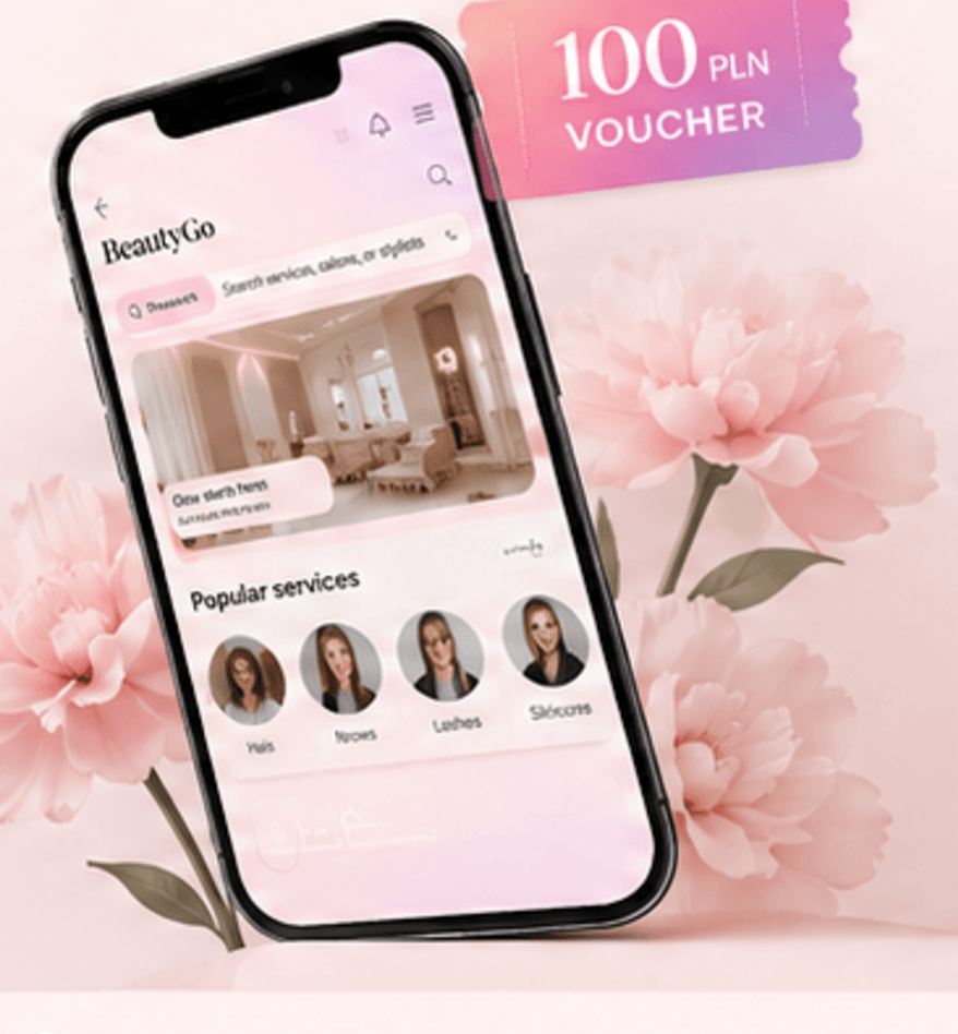 BeautyGo app with 100 PLN voucher